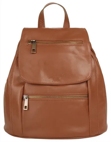 Samantha Look City-Rucksack Echt Leder Damen | Made in Italy - Tagesrucksäcke aus 100 % feinstem Rindleder, ideal für Citytrips und Shopping, mit durchdachter Aufteilung für schnellen Zugriff auf Wertsachen.
