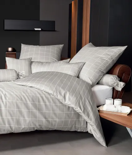 Janine Mako-Satin-Bettwäsche modernclassic 155x200+80x80 - Hochwertige Bettwäsche aus 100% Baumwolle mit Seidenfinish für einen erholsamen Schlaf. Pflegeleicht, bügelleicht und mit Marken-Reißverschluss ausgestattet. Ideal für stilbewusste Schlafzimmer.