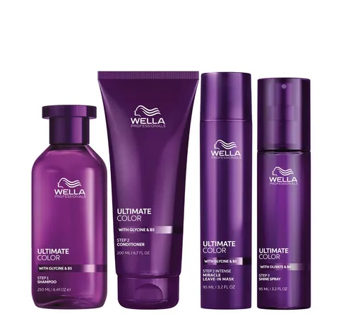 Wella Professionals Haarpflege-Set Ultimate Color Routine, 4-teilig - Pflege für coloriertes Haar: 4 Schritte für langanhaltende Farbbrillanz und geschmeidiges Haargefühl. Ideal für die tägliche Anwendung zur Unterstützung der Farbintensität.
