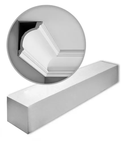 Orac Decor Eckprofil C217 Zierleisten Set - 7 hochwertige Stuckleisten aus Purotouch® für stilvolle Deckenverzierungen, leicht und extrem maßhaltig, ideal für Innen- und Außenbereich, vorgrundiert in Weiß.
