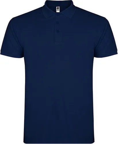Roly PO6638 | Herren Star Poloshirt, Piqué - Farbe: Navy Blue 55 - Größe: L