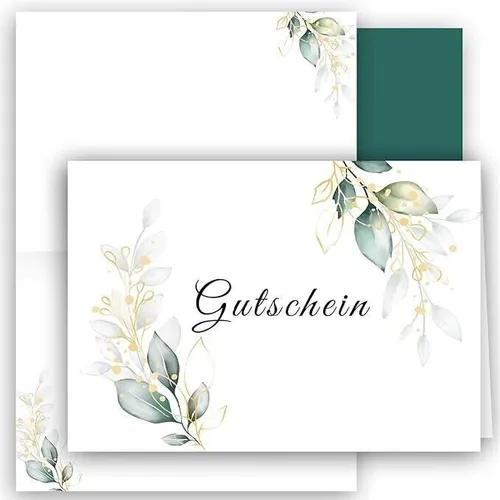 10x Gutscheinkarten zum selbst beschriften Set