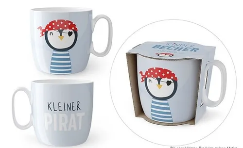TASSE BECHER KINDERBECHER KLEINER PIRAT FÜR DICH 150 ML NEU OVP