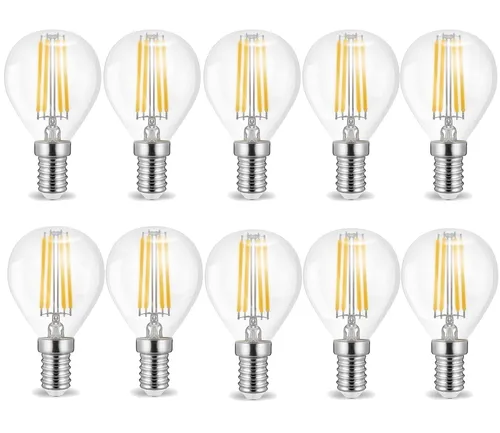 LED Leuchtmittel E14 Filament Kugel G45 4 Watt - Leuchtmittel in Kugelform mit 470 Lumen, warmweißem Licht (2700K) und hoher Energieeffizienz (EEK A++), ideal für gemütliche Beleuchtung in jedem Raum.