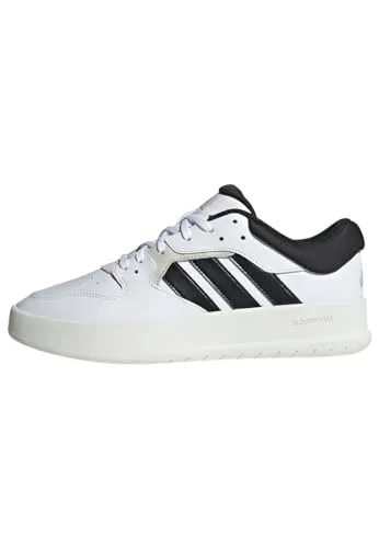 adidas Women's Court 24 Schuh Cloud White/Core Black/Core White 44 2/3 - Eleganter Damen Schuh mit regulärer Passform und hochwertigem Full-Grain-Leder. Ideal für sportliche Aktivitäten und den Alltag.