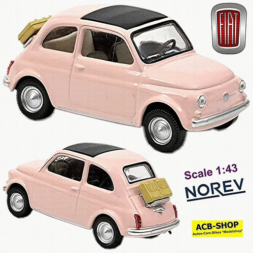 Fiat 500F Nuova 500 Limousine 1965-72 hellrosa light pink 1:43 Norev