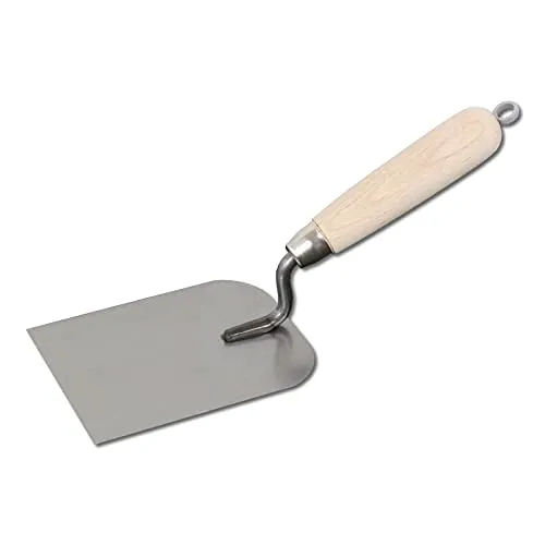 DEWEPRO® Gipserspachtel, Stuckateurkelle mit 100mm Stahlblatt - Stuckateurspachtel mit Holzgriff - Putzerkelle - Putzkelle