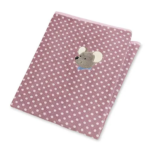 Sterntaler 9082001 Kuscheldecke Maus Mabel - Kuschelige Babydecke aus hochwertigem Plüsch, ideal für süße Träume und gemütliche Stunden, Farbe: Rosa