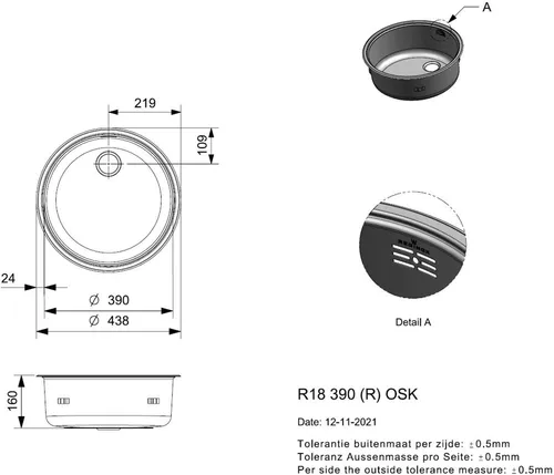 Reginox R18 390 OSK Edelstahl Einbauspüle