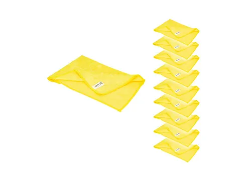 Ulith Clean-profi Microfasertuch (10 Stück), 40 X 40 Cm, Gelb, 300 Gsm, Robust, Langlebig, Mit Hoher Wasseraufnahme