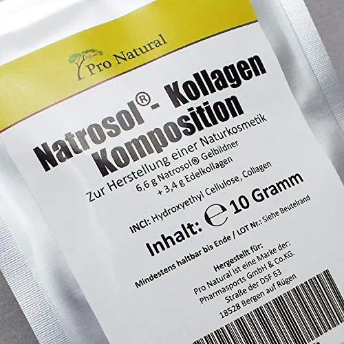 Kollagen-pulver Komposition (10g) zum selbst herstellen hoch-dosierten-konzentrierten Kollagen-Creme-Gel-Serum-Konzentrat