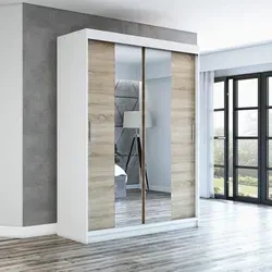 NEO Schwebetürenschrank 160 cm mit Spiegel - Moderner Schiebetürenschrank mit hochwertigen Aluminiumgriffen, Kleiderstange und Einlegeböden. Ideal für Platzersparnis und stilvolle Aufbewahrung.