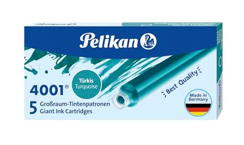 Pelikan Großraum-Tintenpatronen 4001 Tinte Türkis, 5 Stück von Pelikan