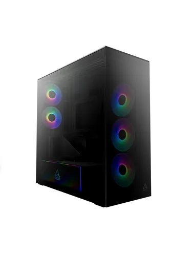 GHE Arctic Xtender VG (Black) - Premium E-ATX PC-Gehäuse - PC-Gehäuse mit vertikaler GPU-Montage für optimale Kühlung und beeindruckende Präsentation Ihrer Komponenten.