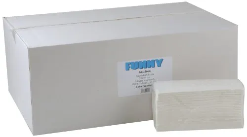 Funny Papierhandtuch C-Falz, 2-lagig, 2880 Blatt - Hochwertige Papiertücher aus Zellstoffpapier, 2-lagig für extra Saugfähigkeit, ideal für Gastronomie und Hygiene.