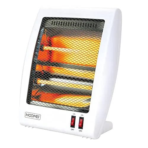 Quarz heizer，800 Watt，Elektroheizkörper，2 Stufen von Silent Power, Energieeinsparung, Cool-Touch-Gehäuse, Anti-Kipp-System, Wärmeschutz (QUARZ B)