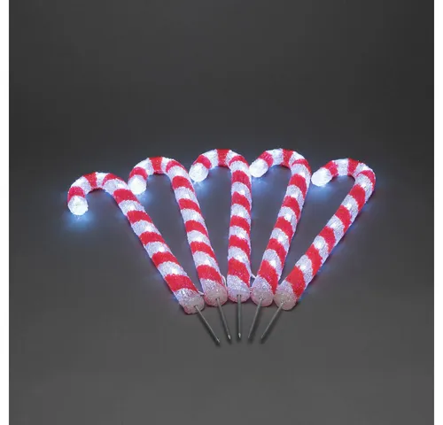 Konstsmide 6295-203 LED Acryl Figur 5er Set Zuckerstangen von Konstsmide