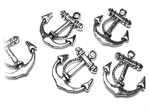 Anker Anhänger in tibetsilber von Vintageparts, DIY-Schmuck 4