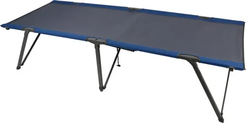 TrendLine Campingliege Feldbett, schwarz-blau - Camping-Möbel, bequem und leicht zusammenklappbar für entspannte Nächte beim Zelten oder im Garten.