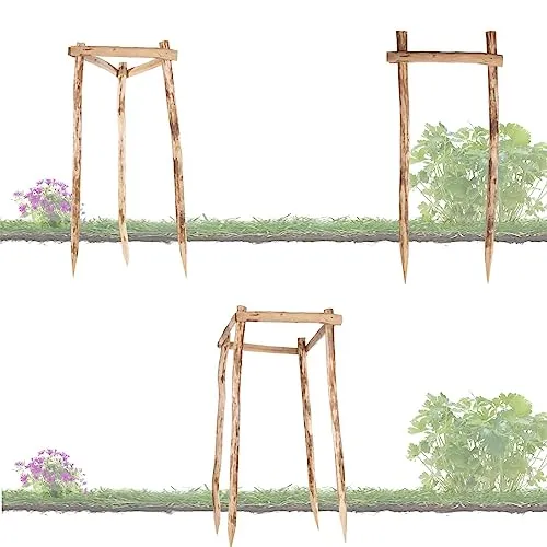BooGardi Baum Rankhilfe Bausatz - 90cm Stütze für Bäume - Rankstäbe für optimalen Halt neu gesetzter Bäume und Sträucher. Schützt vor Verformung durch Wind und Sturm mit natürlichem Haselnuss-Holz und Juteseil.