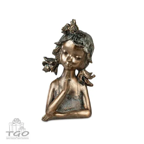 Formano Büste Mädchen bronzefarben aus Kunststein -737779 - Figuren & Skulpturen: Moderne Dekofigur aus Kunststein, ideal für jeden Raum und verleiht deinem Zuhause einen stilvollen Akzent.
