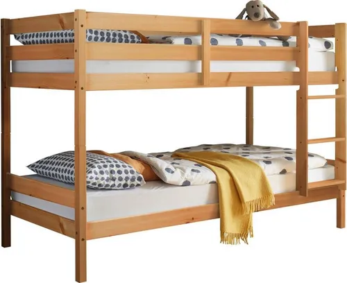 möbelando Moritz I Kinderbett Etagenbett aus Kiefer - Modernes Etagenbett aus Kiefer, ideal für Kinderzimmer. Bietet Platz für zwei Personen und kann flexibel als zwei Einzelbetten genutzt werden.