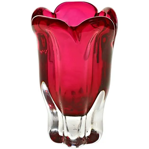 CRISTALICA Blumenvase Metallico Pavel rot h 13cm in rot von Cristalica