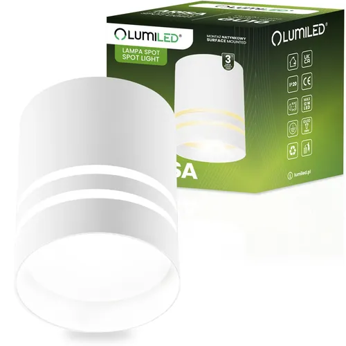 LUMILED Aufbaustrahler Aufbauspot Aufbauleuchte Aufputz Spot 230V Deckenleuchte GU10 Fassung 10 / 7,5cm Höhenverstellbar Aluminium Downlight Rund Weiß