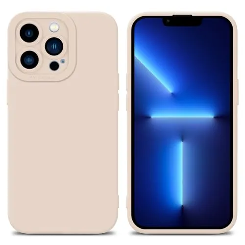 Cadorabo Hülle kompatibel mit Apple iPhone 13 PRO in Fluid Creme - Schutzhülle aus flexiblem TPU Silikon