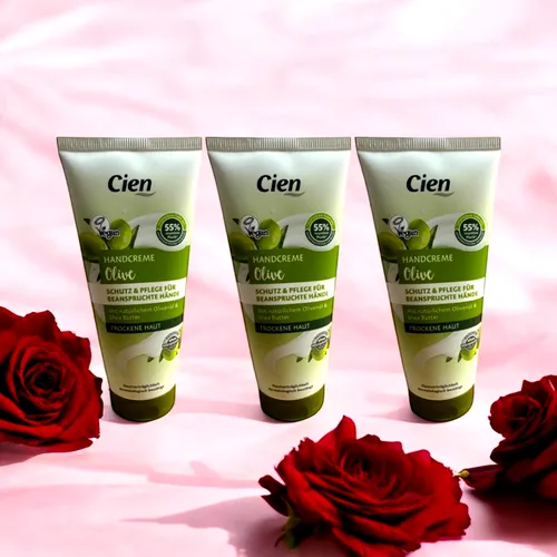 3x 100ml Cien Handcreme mit Olive schnell einziehend für trockene Haut