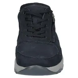 Waldläufer K-John Schnürhalbschuhe in Blau, Gr. 42,5 - Bequemer Herren Schnürschuh von Waldläufer in stilvollem Blau. Der Halbschuh überzeugt durch flexibles Nubuk- und Veloursleder, eine rutschfeste Sohle und eine praktische Schnürung mit Reißverschluss für einfachen Einstieg.