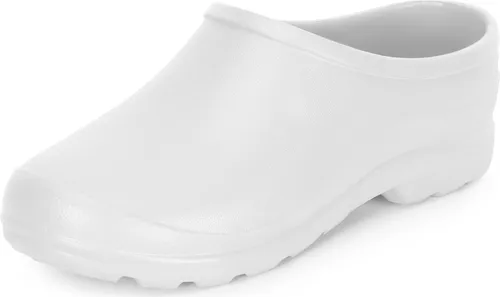 Ladeheid Damen und Herren leichte Eva Clogs Gartenclogs Gartenschuhe LADW001 (Weiß, 38).