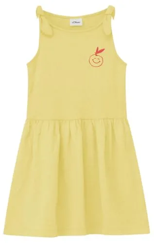 s.Oliver Junior Mädchen Kleid – Jersey, Stickerei, ärmellos in gelb von s.Oliver