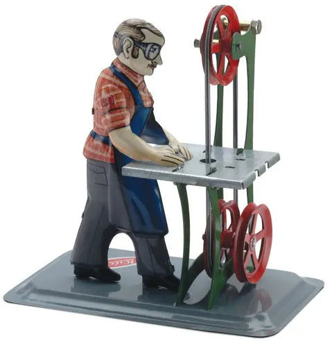 Wilesco M 49 Bandsäger - Präzise Bandsäge für Holzarbeiten, ideal für Modellbauprojekte mit robustem Design und einfacher Handhabung.