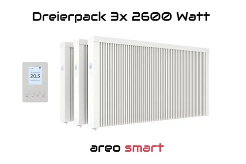 eVARMO Areo 2600 Watt Smart Heizung mit Schamottekern - Elektroheizkörper mit effizienter Heizleistung, APP-Steuerung und flexibler Nutzung. Ideal für behagliche Räume und Heizkostenersparnisse.