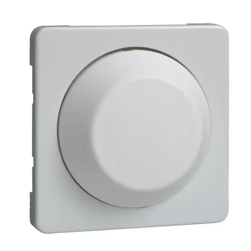 Elso 207014 Zentralplatte mit Drehknopf für Dimmer, hochkratzfest, Fashion, reinweiß glänzend