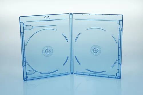 BluRay Hüllen 11mm / 2fach 2er BD Hüllen / Farbe: blau / high quality 25