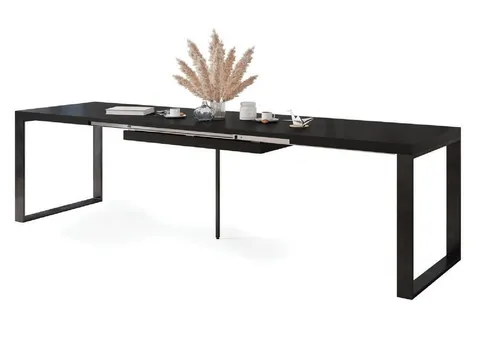 Mazzoni Design Esstisch Avella - Ausziehbar von 160 bis 310 cm, Schwarz matt - Esszimmertisch mit elegantem, zeitlosem Design und flexibler Längenausdehnung für individuelle Platzbedürfnisse. Ideal für gesellige Runden oder kleine Räume.