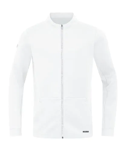 JAKO Herren Jacke Pro Casual, Weiß, L - Funktionsjacke mit KeepDry-Funktion, ideal für Sport und Freizeit. Weicher Griff und praktische Taschen für optimalen Komfort.