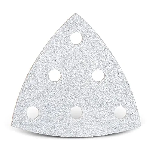 MENZER White Klett-Schleifblätter, 93 mm, 6-Loch, f. Deltaschleifer, Normalkorund (50 Stk.) K240