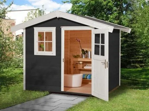 weka Gartenhaus 123 Gr.5 Satteldach Anthrazit 28 mm