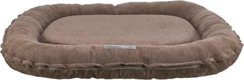 Trixie Hundekissen Vital Lennox, Chenille, oval, orthopädisches Hundebett in Braun, 130×100cm - gemütliches Hundekörbchen mit viskoelastischem Schaum für Memory‑Effekt - 371348
