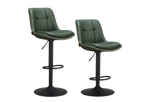 VASAGLE Barhocker 2er Set mit Rückenlehne in Waldgrün in grün von VASAGLE