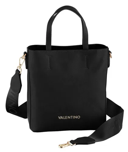 VALENTINO BAGS Shopper Umhängetasche schwarz - Elegante Handtasche aus hochwertigem Polyurethan (PU) mit abnehmbarem, verstellbarem Schulterriemen und praktischem Reißverschluss, ideal für den Alltag.