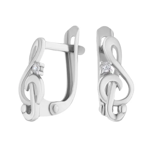 Secretforyou Creolen-Set Ohrringe Kreolen 925 Silber Notenschlüssel Echtschmuck, 925 Sterling Silber