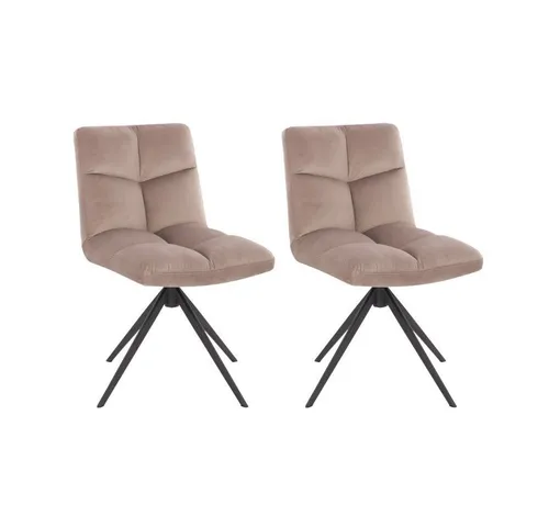 HOME DELUXE Esszimmerstuhl drehbar NODA - 2er Set - Stühle für Esszimmer oder Büro, 360° drehbar und mit weicher Polsterung für höchsten Komfort. Elegantes Design in drei Farben, ideal für jeden Einrichtungsstil.