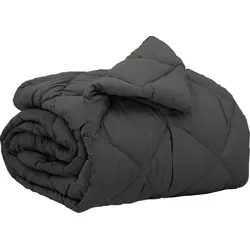 vidaXL Ganzjahresbettdecke Anthrazit 220 x 140 cm - Moderne Ganzjahresbettdecke aus weicher Mikrofaser, ideal für jedes Schlafzimmer. Sie bietet hervorragende Isolation, ist pflegeleicht und sorgt für ein angenehmes Schlaferlebnis.