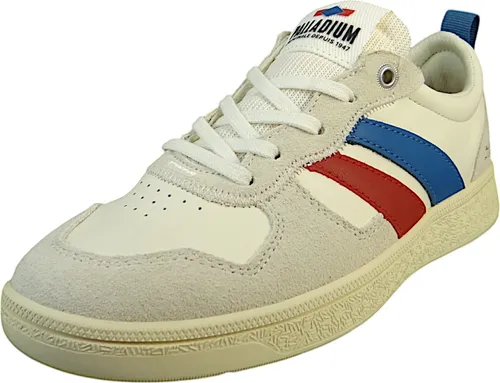 Palladium Unisex Pallacup Ankle Boot - Cream/OLYMPIANBLU, 41 EU - Herren-Stiefel mit gummierter Cupsole und komfortablem PU-Sockliner für optimalen Tragekomfort und Stil.