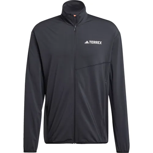 Fleecejacke ADIDAS TERREX MT CW T FZ FL, Herren, Gr. L, schwarz - Funktionsjacke mit CLIMAWARM-Technologie für optimale Wärme und Feuchtigkeitsregulation, ideal für sportliche Aktivitäten bei kühlem Wetter.