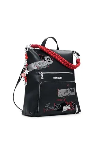Stylischer Damen-Rucksack mit Mickey Print in schwarz von Desigual
